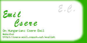 emil csere business card